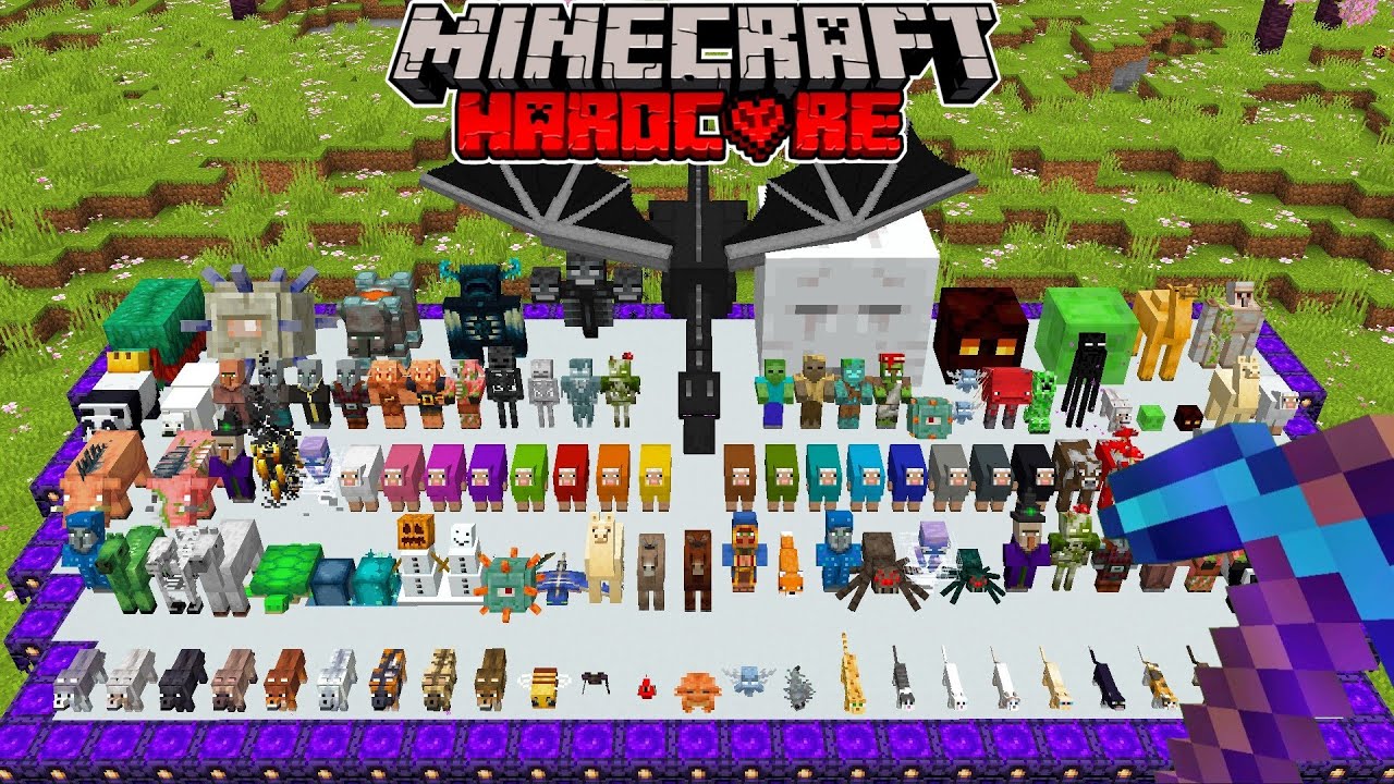 همه ماب هارو توی ماینکرفت هاردکور ترپ کردم😱🔥||I Teraped Every Mob in Minecraft Hardcore