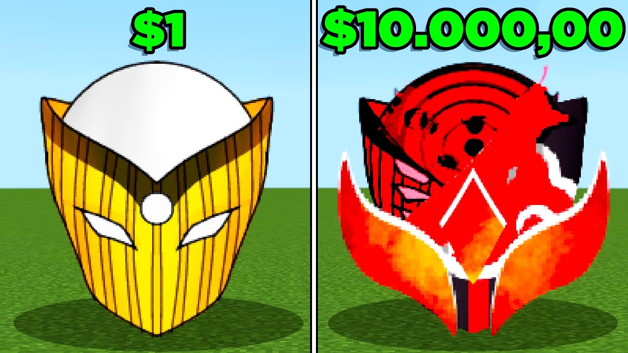 DEUSES NARUTO DE R$1 VS R$10.000