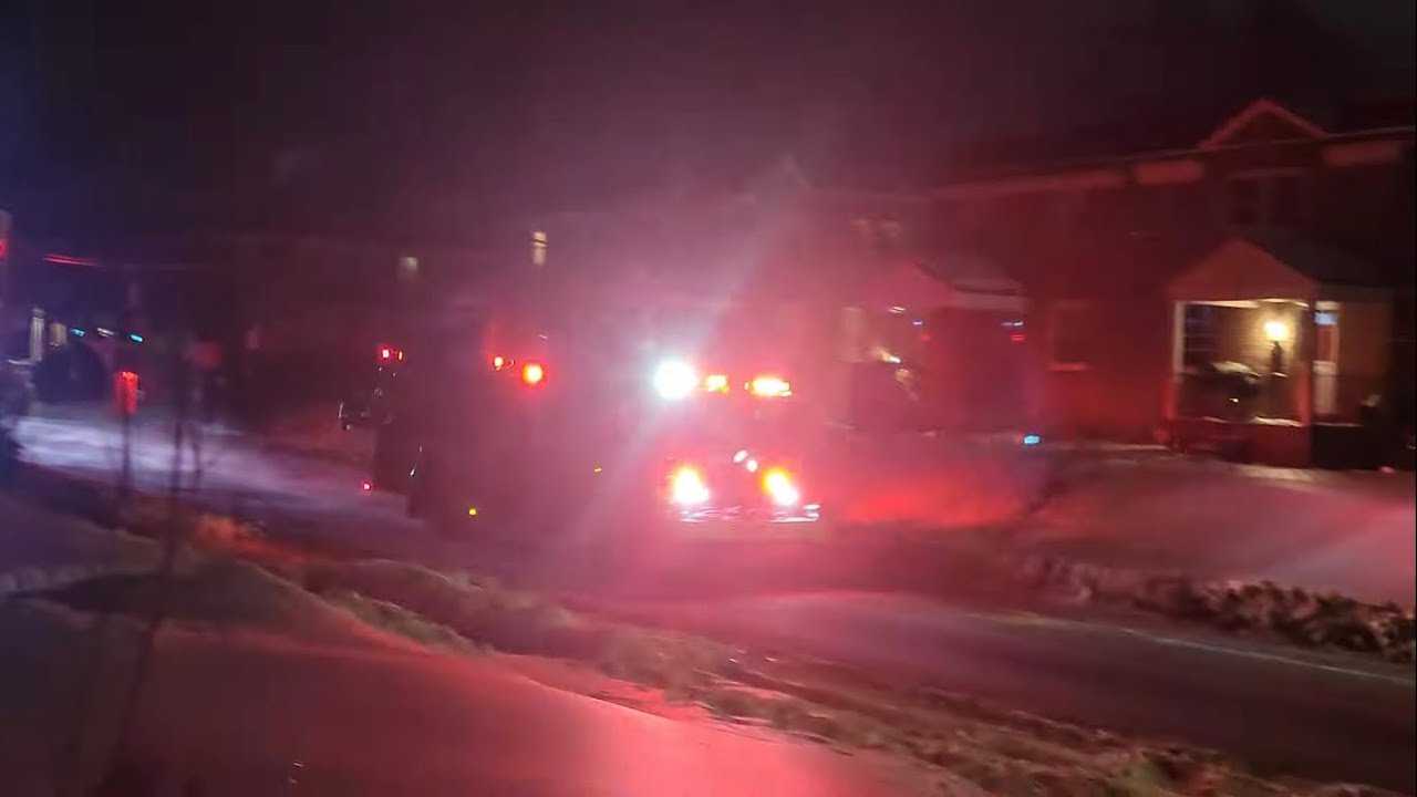Yeadon Fire Company Engine16 & Yeadon PD 46-29 Responding to AFA