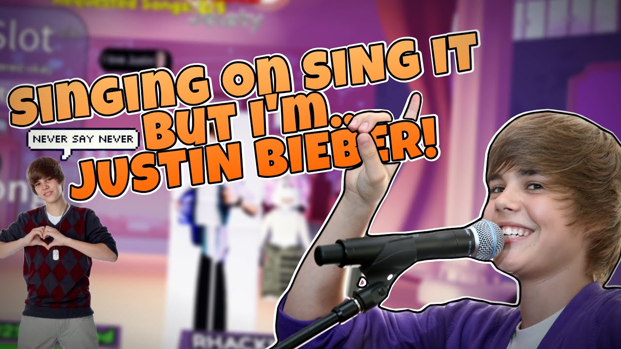 Пою в ROBLOX SING IT, но я Джастин Бибер с функцией изменения голоса на мужской!