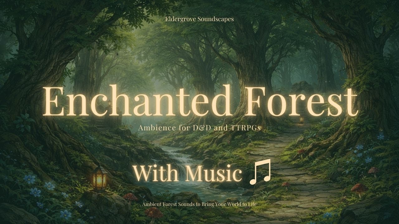 Enchanted Forest Ambience with Music for D&D & TTRPGs | Seamless 1 Hour Loop