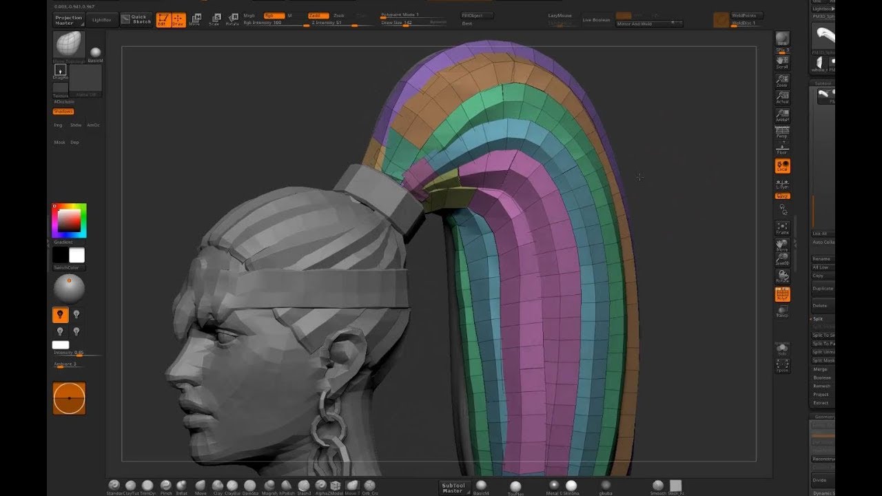 Making Awesome Hair Planes in Zbrush