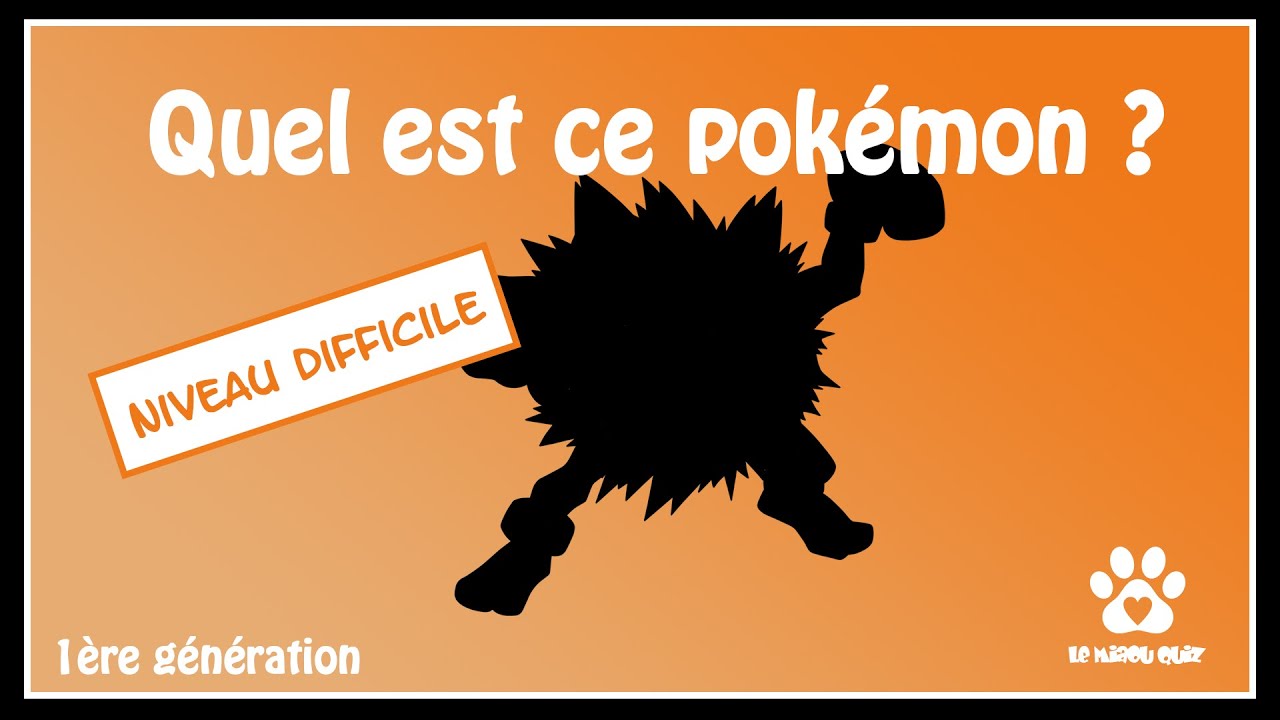 Quiz : Quel est ce pok&eacute;mon ? Niveau difficile - 20 silhouettes myst&egrave;res