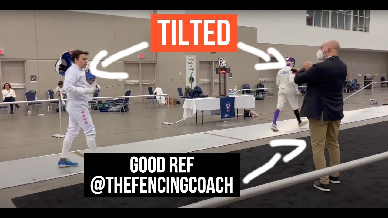 Отличное судейство от @The-Fencing-Coach с двумя фехтовальщиками в наклонном положении! (один из ...
