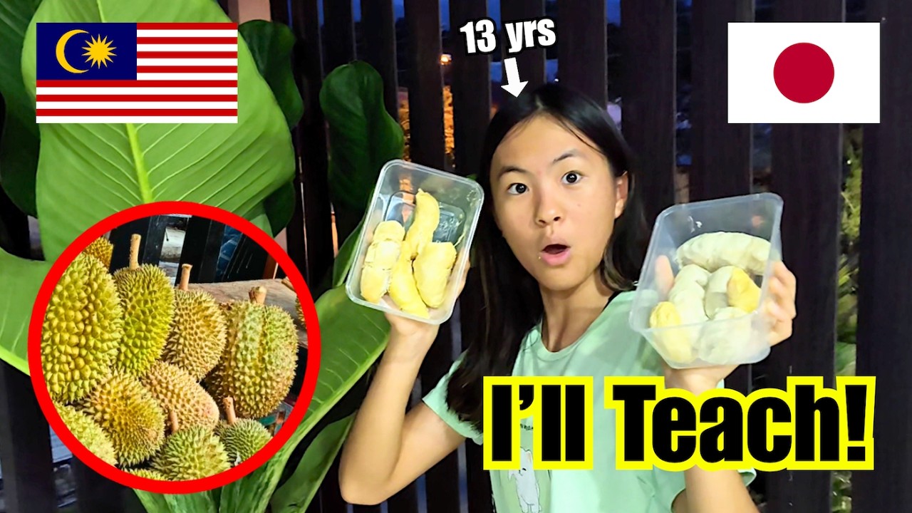 13-Year-Old Japanese Girl Teaches Durian Haters Around the World How to Eat Durian, from Malaysia!