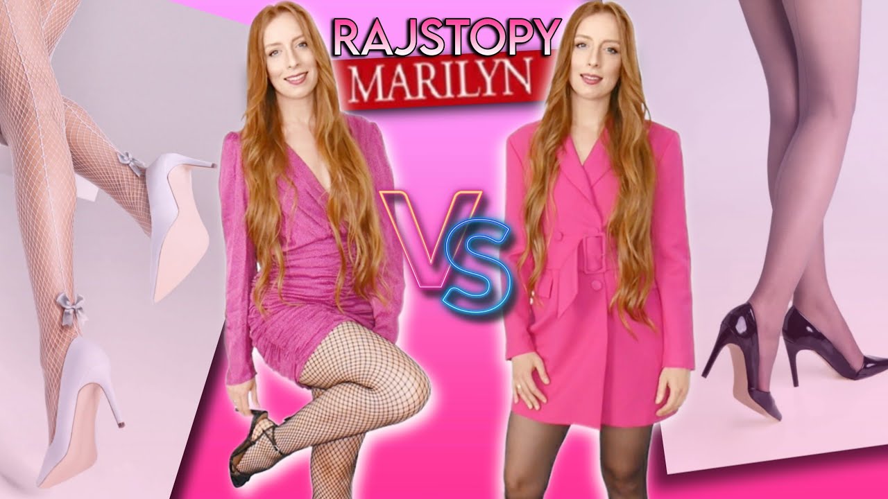 Rajstopy MARILYN: Pojedynek dwóch stylizacji 🔥🔥 Outfits with pantyhose 🔥🔥 TRENDY 2023 | Redhead