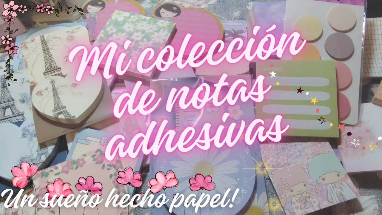 Colección de NOTAS ADHESIVAS 😍 #papeleriabonita mostrando mi colección ✏️✨