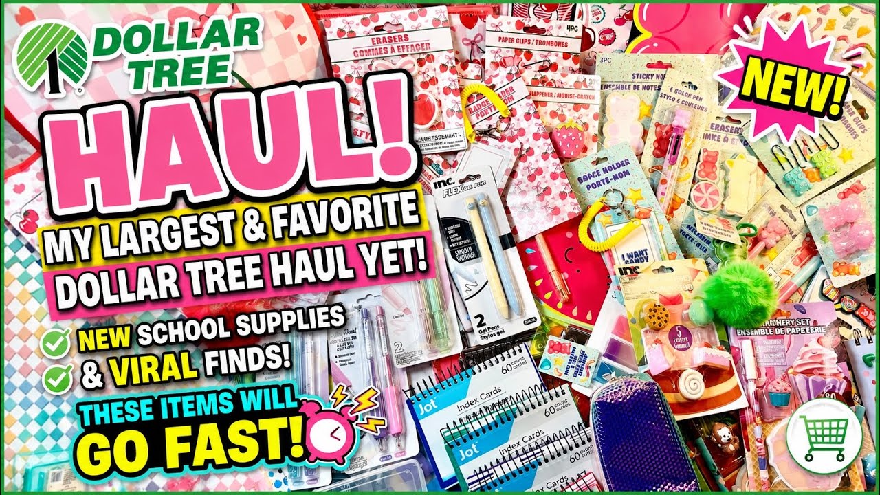 🚨 Закупка в Dollar Tree | НОВЫЕ канцтовары, вирусные находки и мой САМЫЙ большой улов! 😍🍒