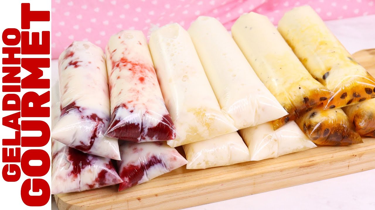 NOVOS GELADINHOS GOURMET: 1 RECEITA, 4 SABORES SUPER CREMOSOS! VENDA MUITO NO CALOR!