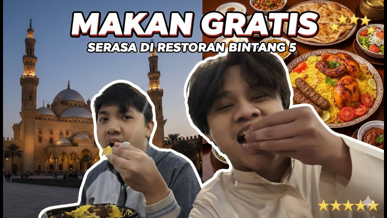 Buka Puasa di Masjid berumur 1000 tahun (makanannya bintang 5 🤩) #ramadhan  #vlog4  #mbg