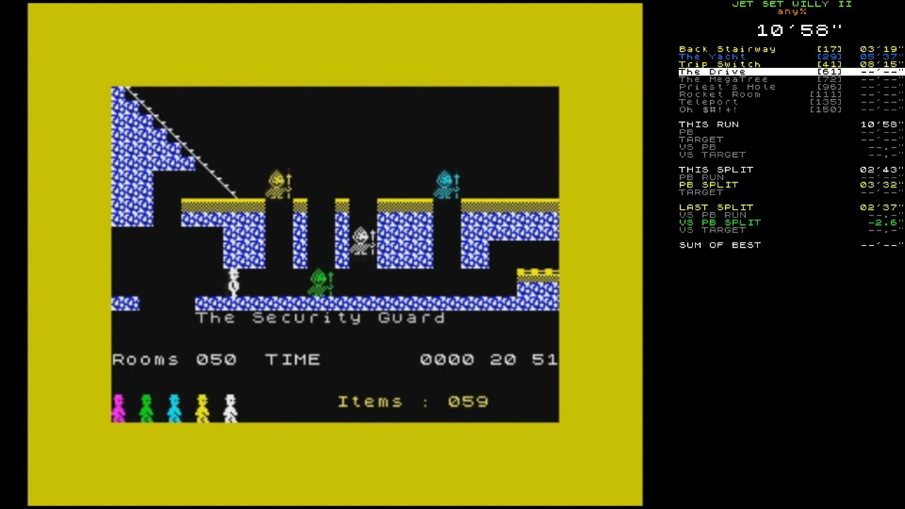 Jet Set Willy II: The Final Frontier speedrun - any% in 29:26