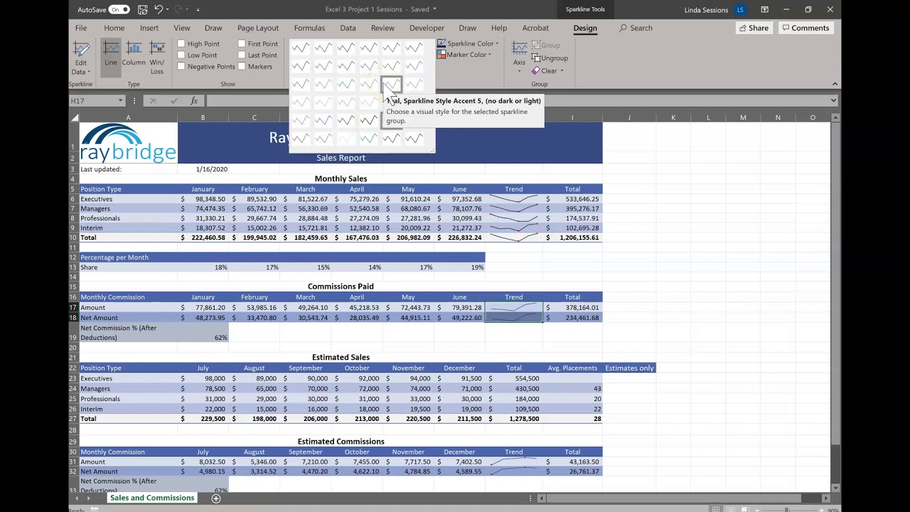 Excel 3 SAM Project A Raybridge Recruiting