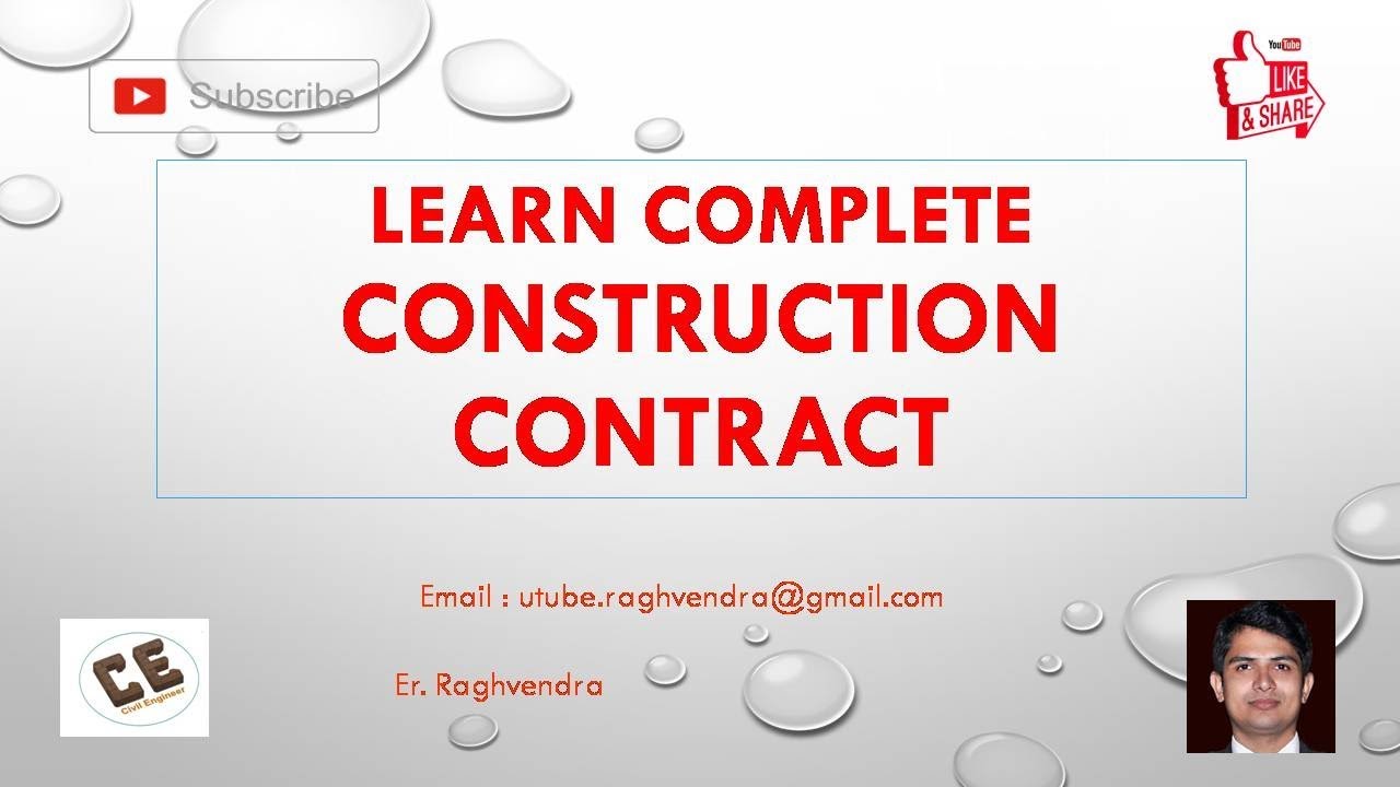 Learn A to Z of Construction Contract | Types of Contract | Er. Raghvendra