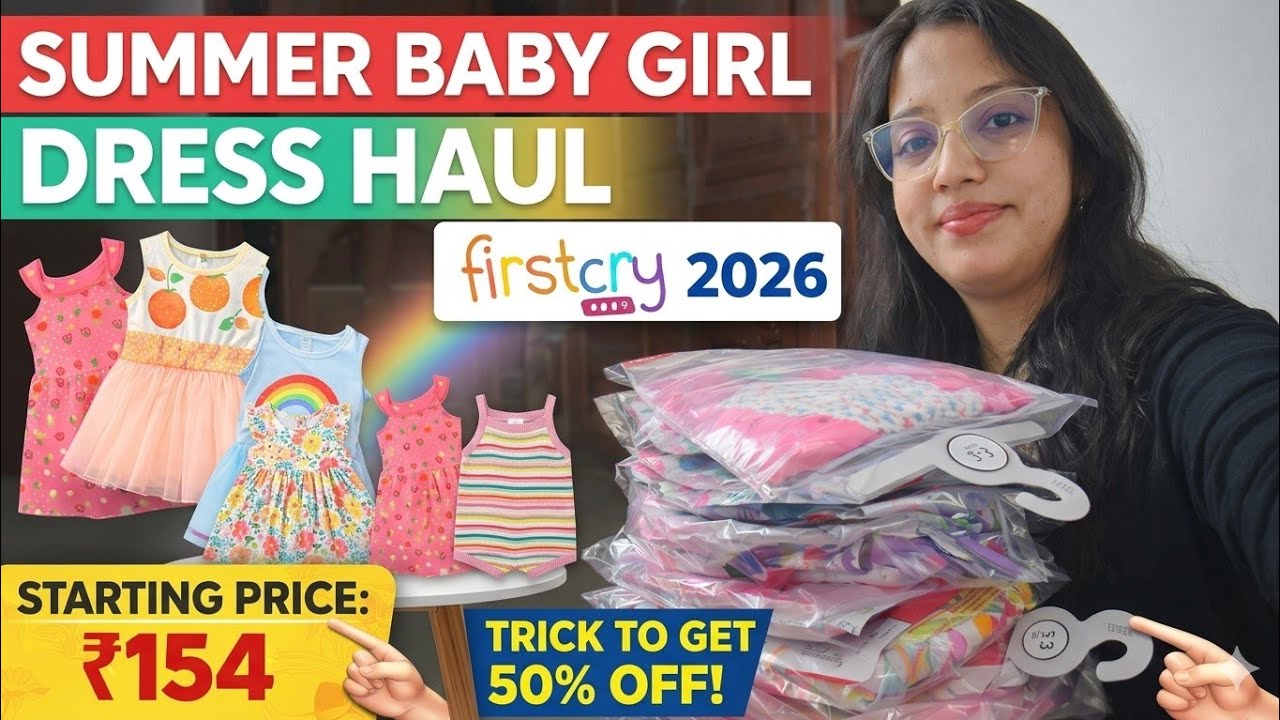 FirstCry Haul 2026 for baby girl 👗 discount tricks #firstcryshoppinghaul #firstcryhaul #babyclothes 