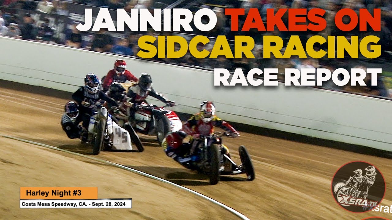 Janniro Takes on Sidecar Racing! Heat 10! Costa Mesa Speedway! #sidecars #dirttrackracing #racing