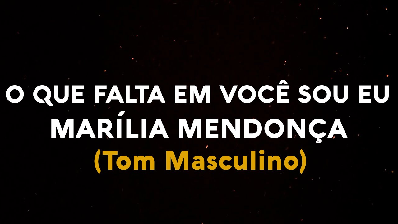 KARAOKÊ | Marília Mendonça - O Que Falta Em Você Sou Eu | Playback (TOM MASCULINO)