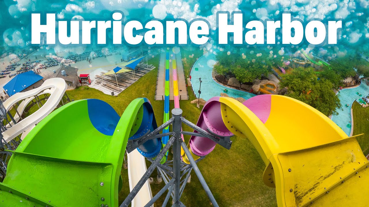 Six Flags Hurricane Harbor Rockford IL | Water Slides POV 2024