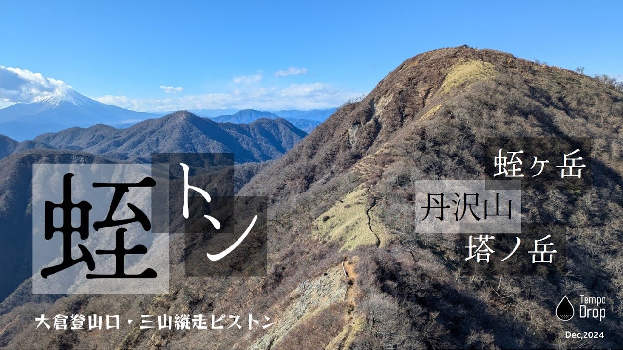 【蛭ヶ岳｜日帰り】大倉⇔塔ノ岳・丹沢山・蛭ヶ岳　縦走ピストン