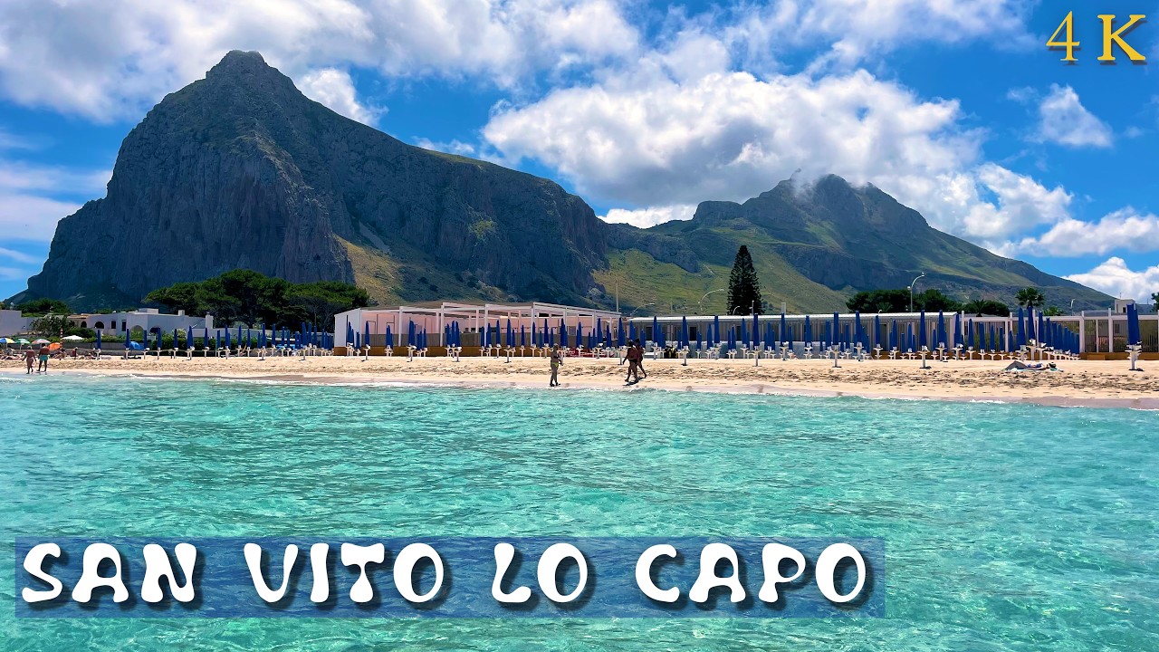 Relaxing San Vito Lo Capo Beach 🇮🇹 Italy Sicily 4K with Music