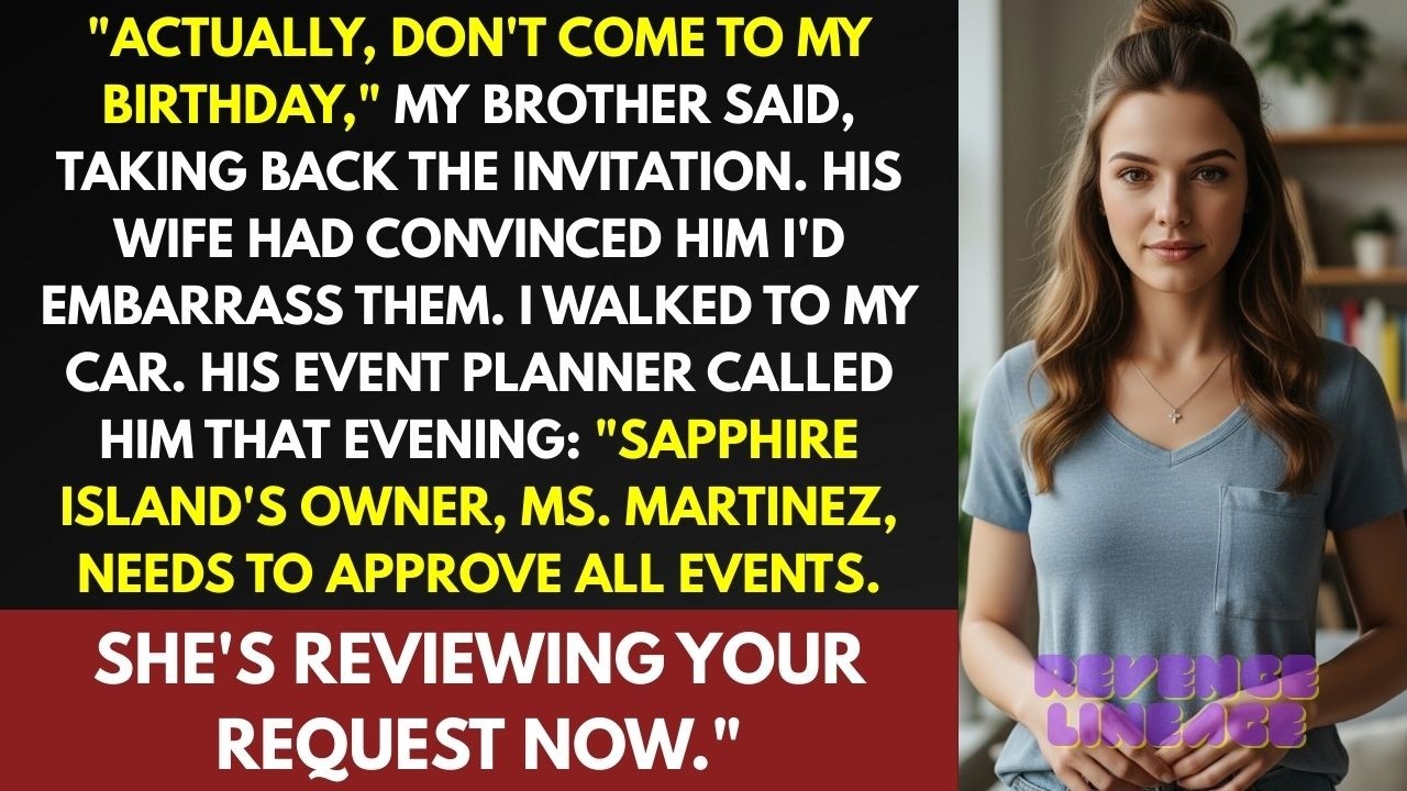 Birthday Party: Brother Took My Invite Back—He Rented My Private Island For The Event