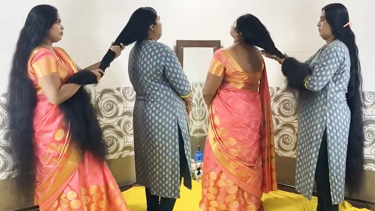 Long Hair Strength Challenge| Long & Strong Hard Hair Pulling| Front Combing| Hair Pulling Challenge