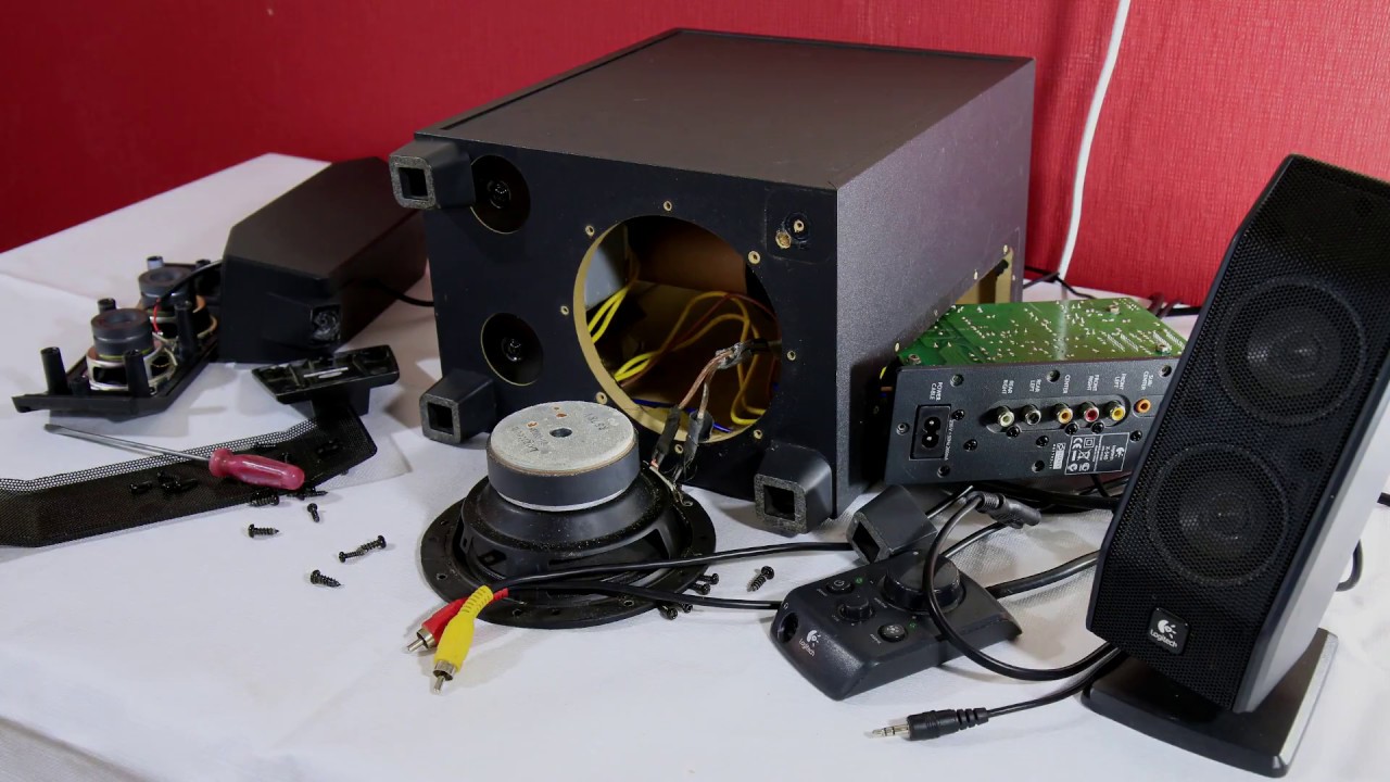 Look inside Logitech x-540 PC Surround Speakers