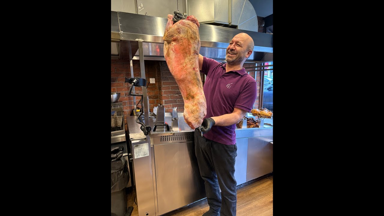 Whole Lamb on the Rotisserie 🔥 Live Fire Cooking