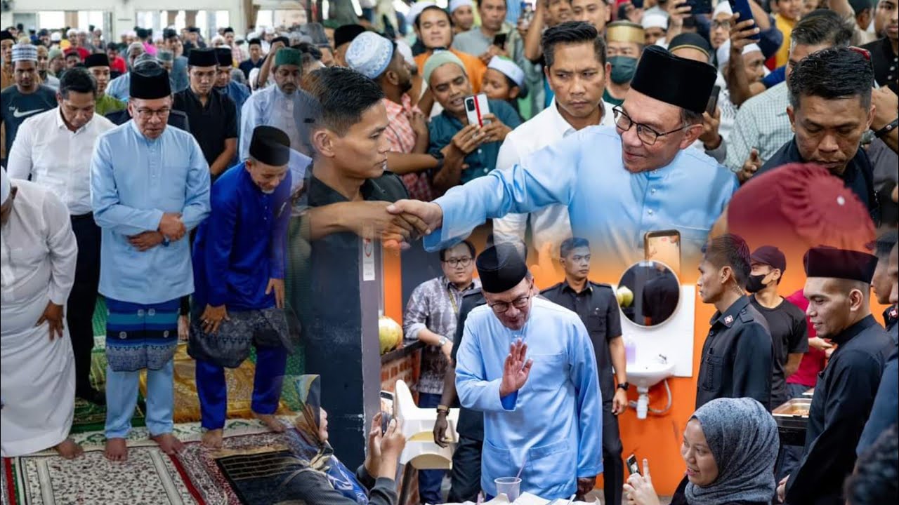 PM Anwar Ibrahim - Solat Jumaat Di Masjid Taman Taming Jaya, Balakong Selepas Makan Di Restoran Qays