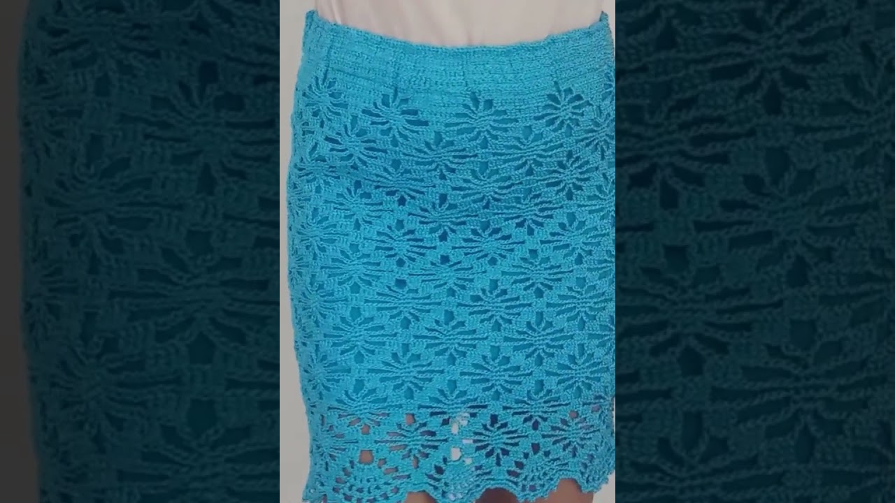 Saia de Croch&ecirc; PERFEITA para o Ver&atilde;o 💙🧶 Inscreva-se no canal #saiadecroche #ver&atilde;o2026 #feitoamao