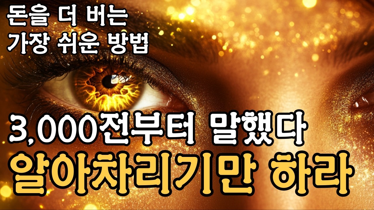 알아차리기만 해도 진짜 더 많은 돈이 생기는 영상 | 초역 부처의 말