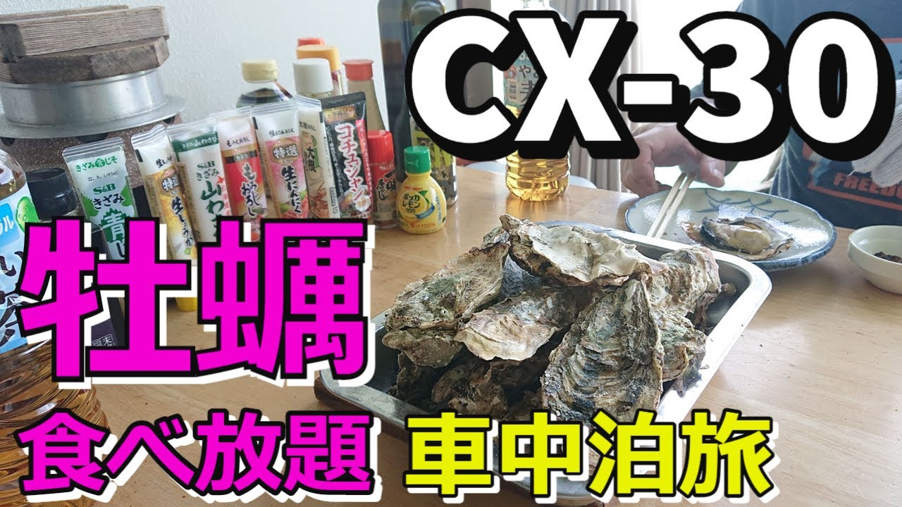 【MAZDA CX30｜三重ドライブ】三重/牡蠣食べ放題/山善水産/三重県鳥羽市浦村/紀伊半島1周車中泊旅2泊2日(後編)/牡蠣小屋/三重旅Vlog/JAPAN/Travel