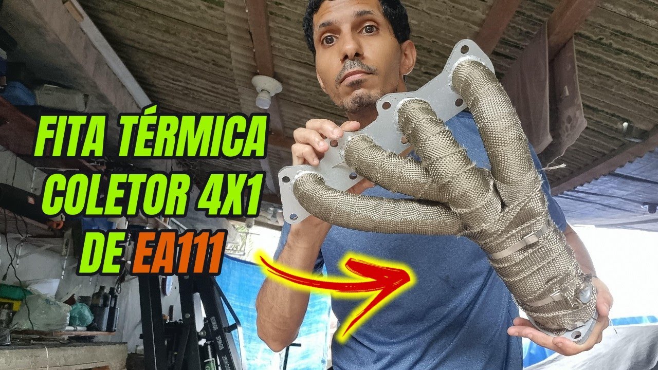 INSTALAÇÃO DE FITA TÉRMICA NO COLETOR 4X1 PARA MOTOR EA111 DO GOL G5