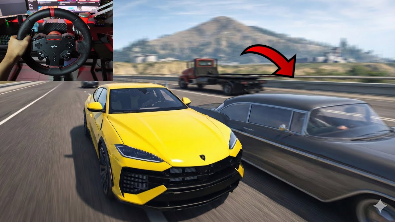 GTA 5 - 789HP Lamborghini URUS SE | GTA5 + Steering Wheel Gameplay |