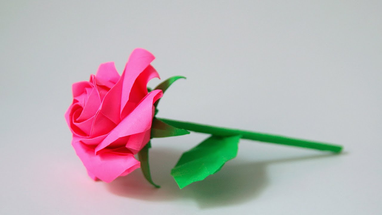 🍃 ORIGAMI Calyx • Stem • Leaf for the Pentagon Rose 🍃 (Kade Chan)