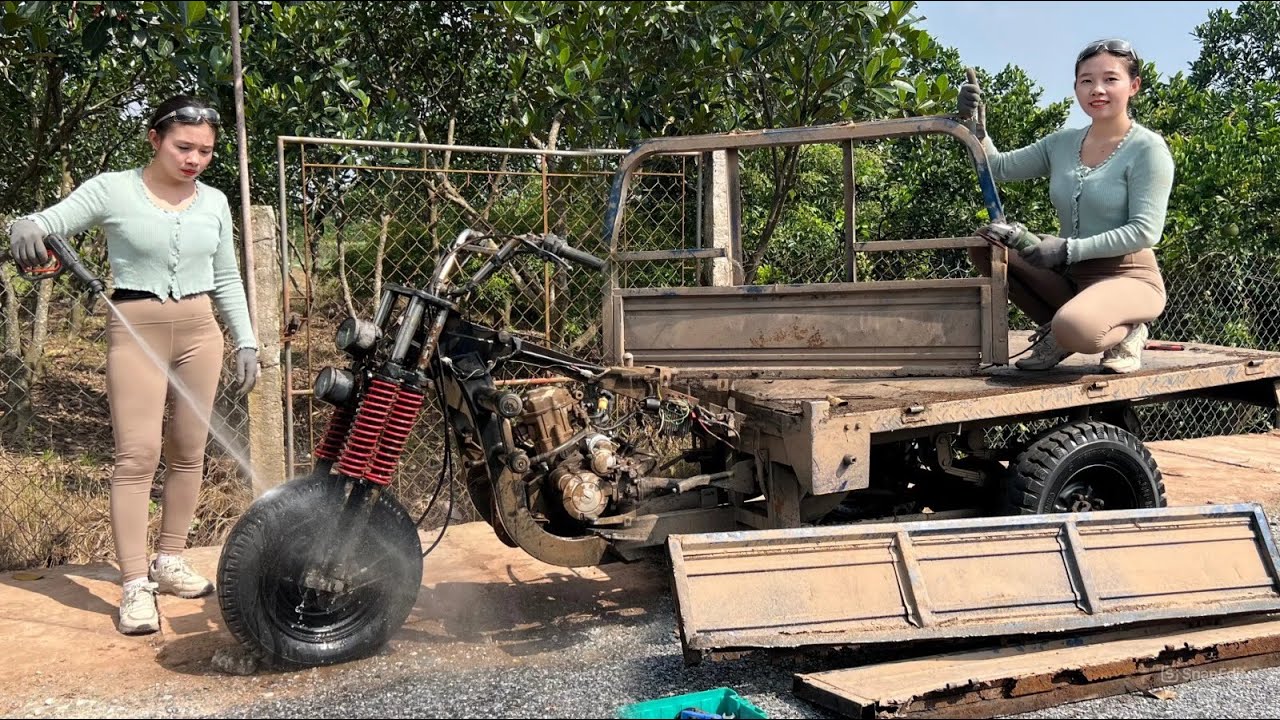 Genius Girl: REPAIR and RESTORING a 3-wheeled vehicle of the same age as her- Will it be successful?