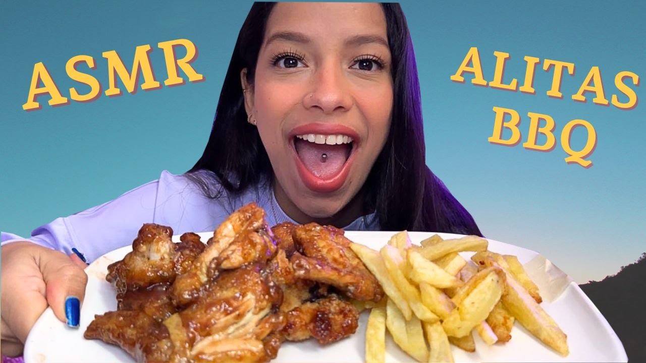 ASMR Comiendo ALITAS BBQ ✨// MUKBANG // YAMILKA ASMR