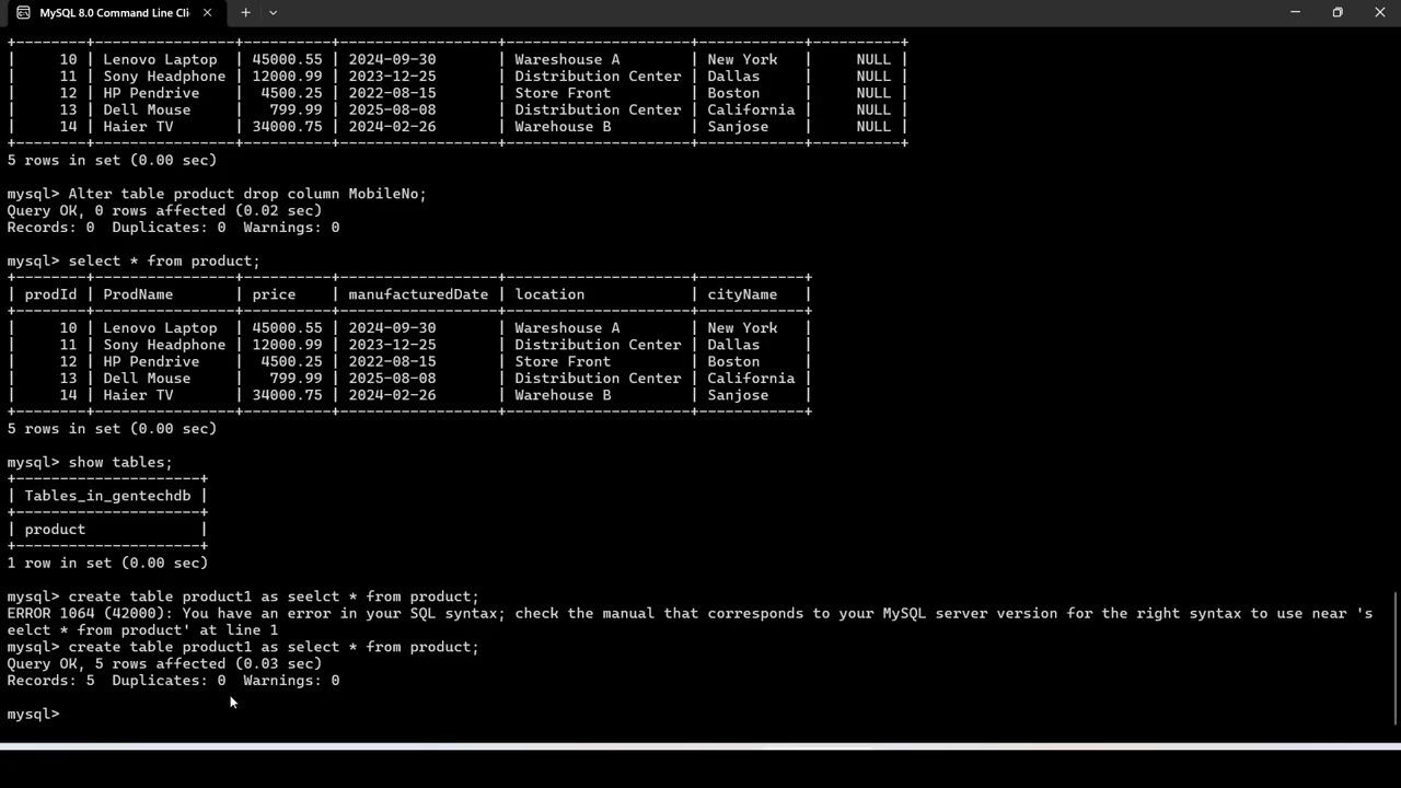 MySQL Part - 12 | SQL Statements | DDL | Rename Table Statement