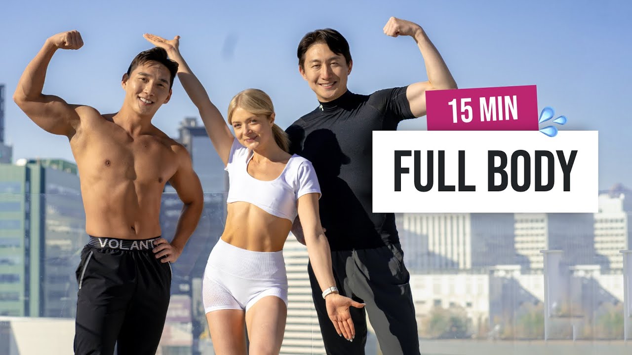 15 MIN SWEATY HIIT Workout - With @AllblancTV  - No Equipment Full Body, Home Workout