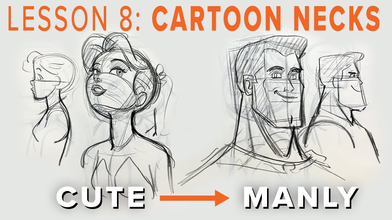 Learn to Draw Anatomy - Cartoon Necks