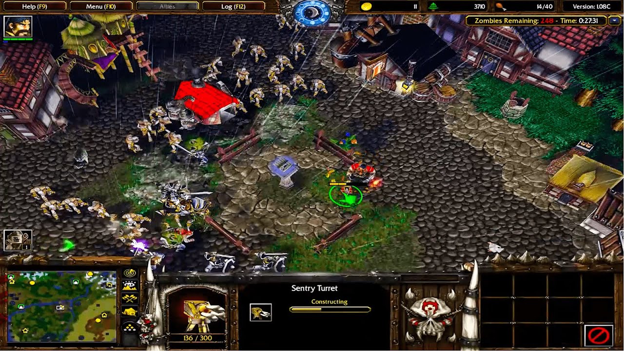 Warcraft 3: Zombie Hunt Map - Solo Gameplay