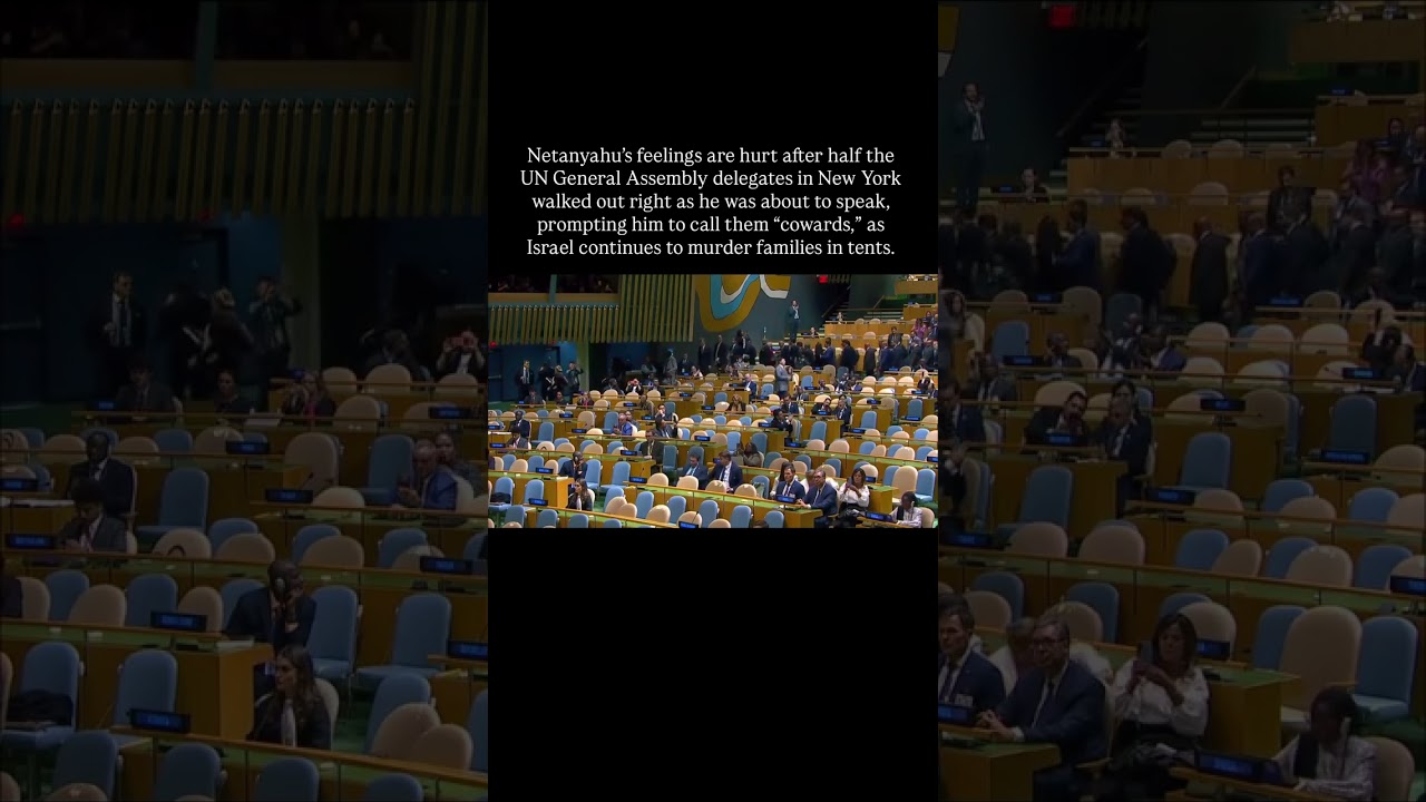 Netanyahu&rsquo;s feelings are hurt after half the UN General Assembly delegates in New York walked out