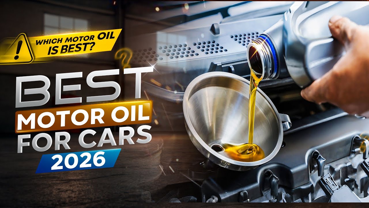 Best Motor Oil for Cars 2026 | Top 5 Synthetic & High Mileage Engine Oils!