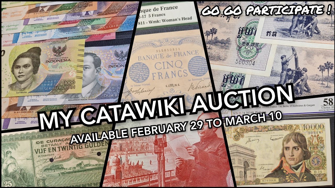 Banknotes Auction on CATAWIKI 🔥 (CLOSED) 1/3