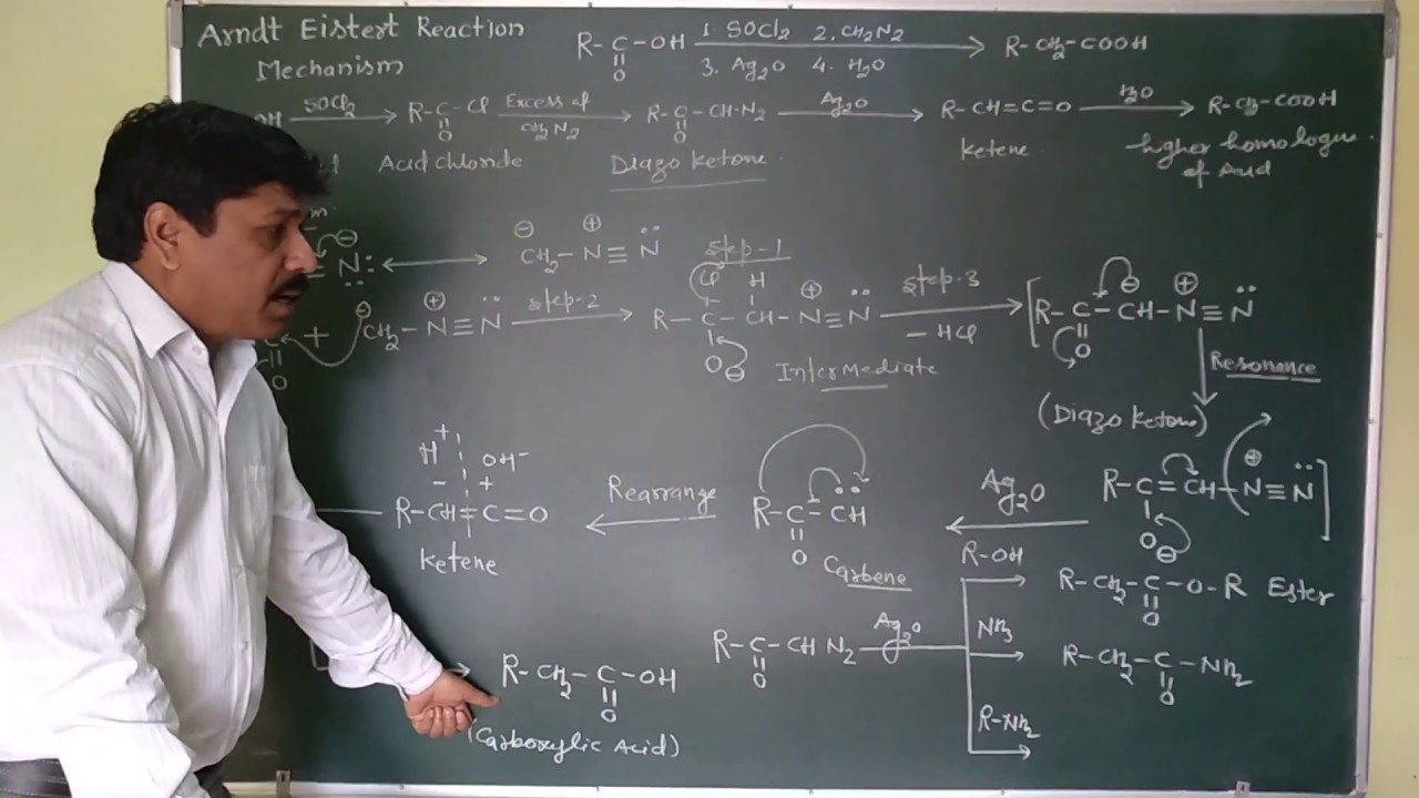 Arndt Eistert Reaction Mechanism| ForJEE Mains |Advanced| NEET |AIIMS| CBSE |UGC| Sukhdev Patsariya|