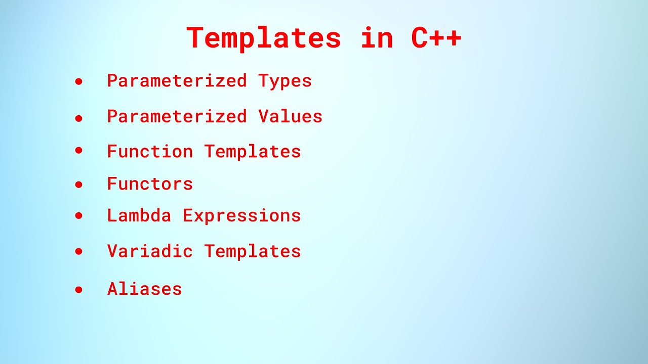 Templates in C++