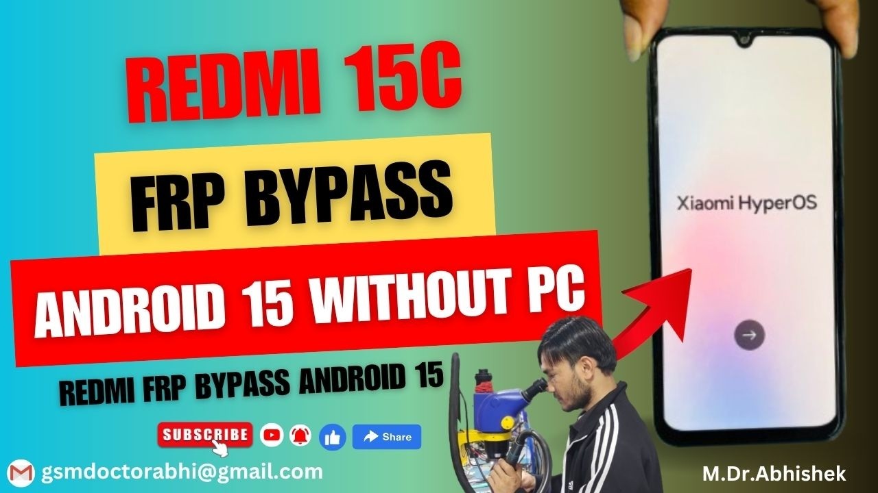 Redmi 15c Frp Bypass Android 15 Without Pc | How To Bypass Frp Lock On Redmi 15c ||