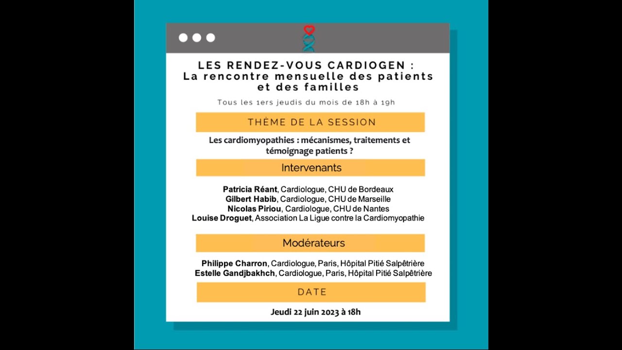 11. Cardiomyopathies : mécanismes, traitements et témoignages patients