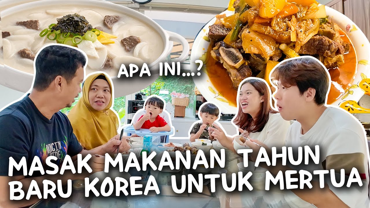 NYOBA MASAK MAKANAN TAHUN BARU KOREA UNTUK MERTUA INDONESIA!