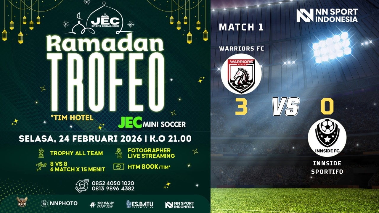 Match 1 RAMADAN TROFEO | Warriors FC (3) X Innside Sportifo P (0) Selasa, 24-2-26 | Original Record