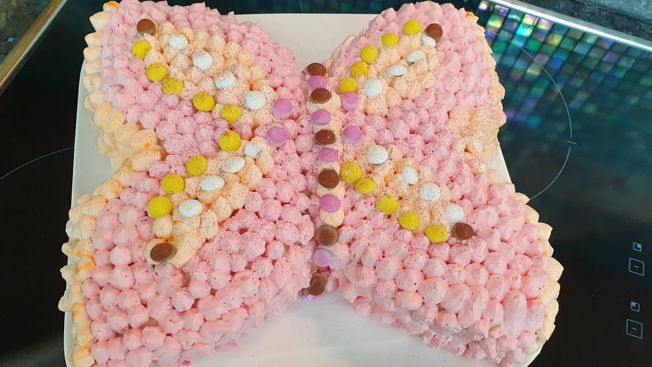 Torte FLUTUR per Ditëlindje të vajzës,befasoni fëmijët tuaj🦋🎂(butterfly cake)